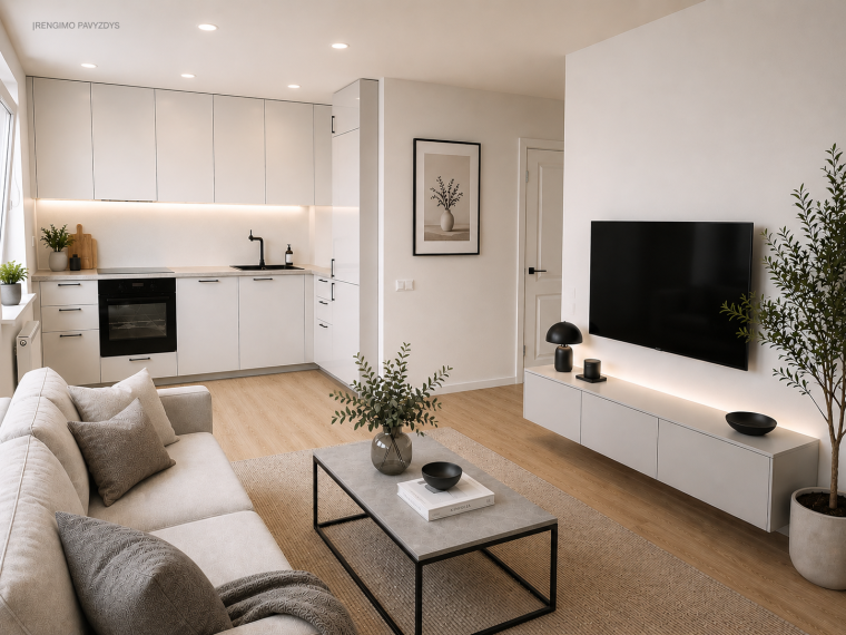 Parduodamas butas Rygos g., Justiniškės, Vilniaus m., Vilniaus m. sav., 45.06 m² ploto 2 kambariai 1