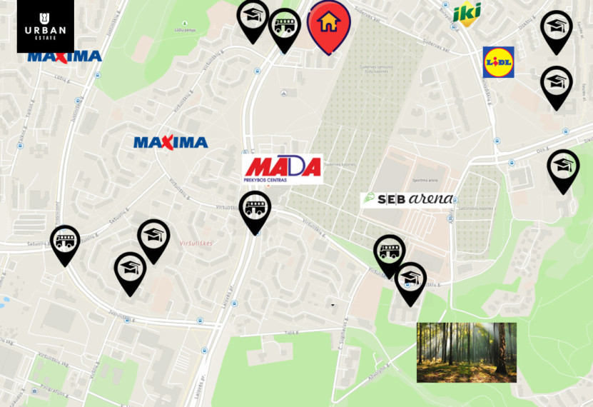 Parduodamas butas Jurgio Matulaičio a., Viršuliškėse, Vilnius, 112.32 kv.m ploto 32