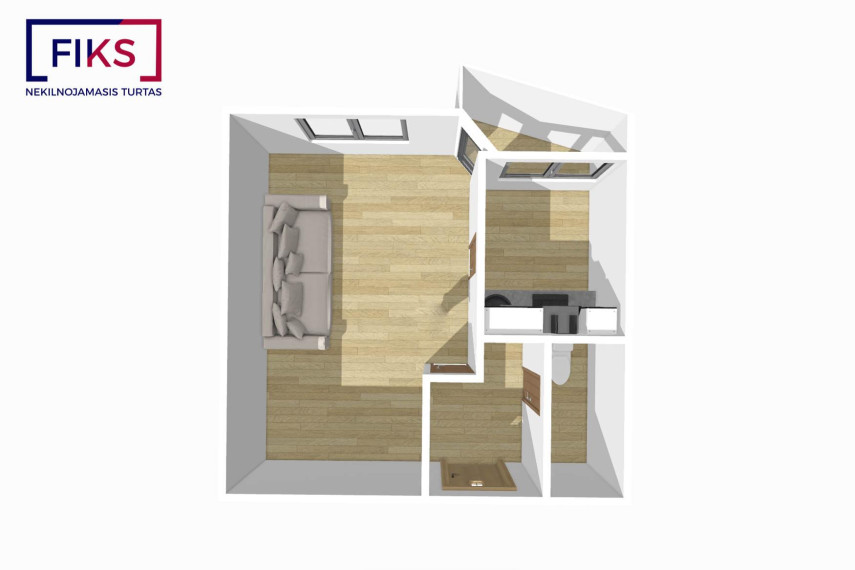 Parduodamas butas P. Lukšio g., Kėdainių m., Kėdainių r. sav., 24.70 m² ploto 1 kambarys 8