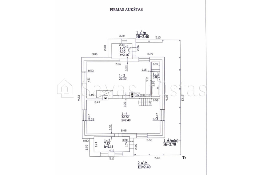 Parduodamas namas Tirkšlių mstl., Mažeikių r. sav., 107.17 m2 ploto, 1 aukštai 17