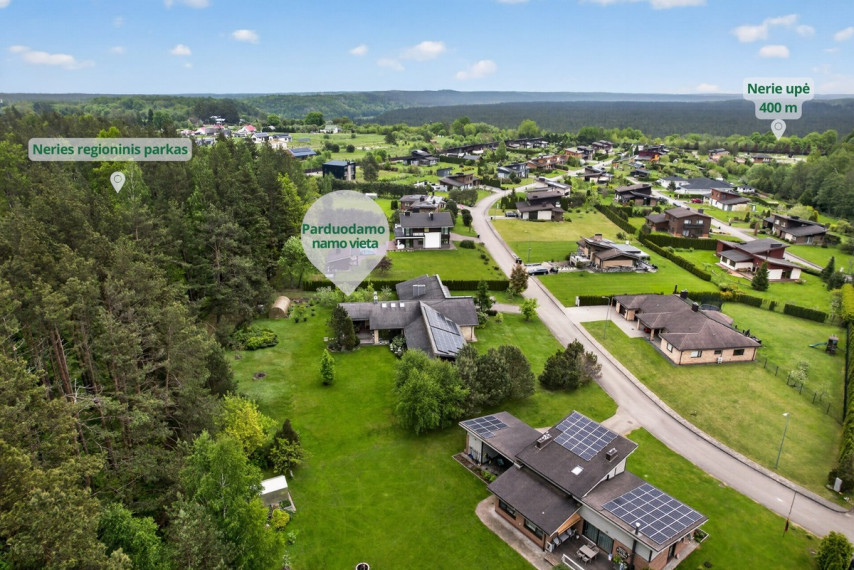 Parduodamas namas Neries Kilpų g., Verkšionių k., Vilniaus r. sav., 247.5 m2 ploto, 1 aukštai 47