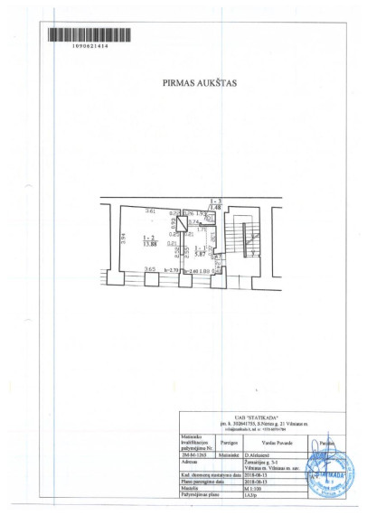 Parduodamas butas Žemaitijos g., Senamiestis, Vilniaus m., Vilniaus m. sav., 21.23 m² ploto 1 kambarys 14