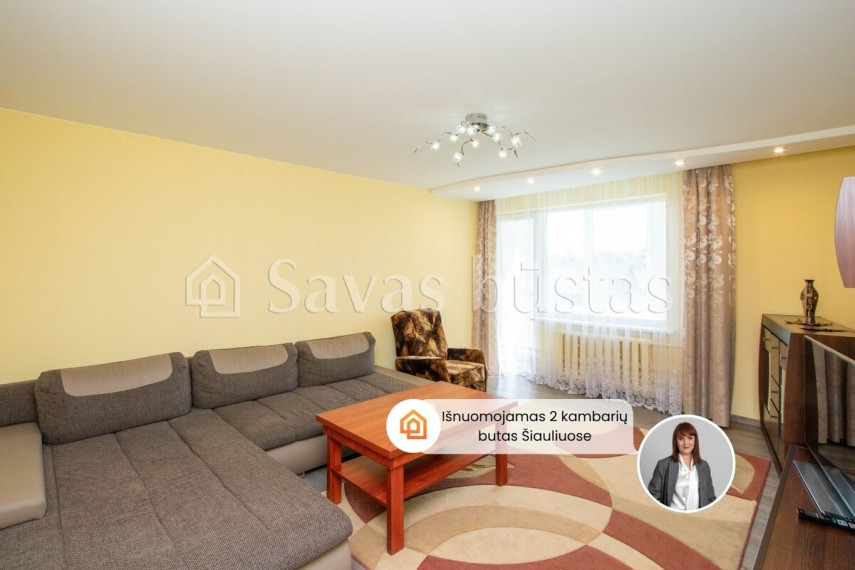 Nuomojamas butas Radviliškio g., Šiaulių m., Šiaulių m. sav., 50 m2 ploto, 2 kambariai 1