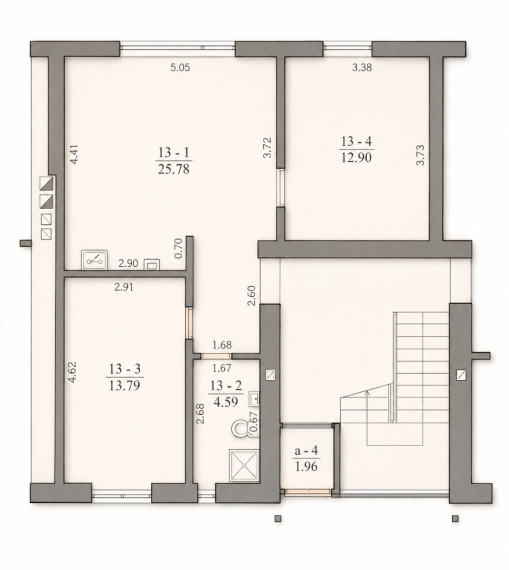 Parduodamas butas Vėtrungių g., Neringos m., Neringos sav., 57.06 m2 ploto, 3 kambariai 14