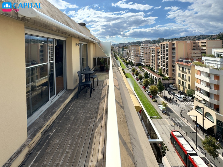 Nica – Rue de France |  butas viršutiniame aukšte su jūros vaizdu  2