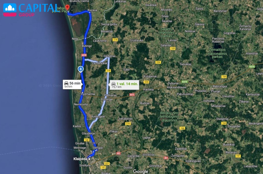 Parduodamas sklypas Latvijoje (Papėje) ant Baltijos Jūros kranto. Su namo projektu ir pamatais. Plotas 103,5 arai 30