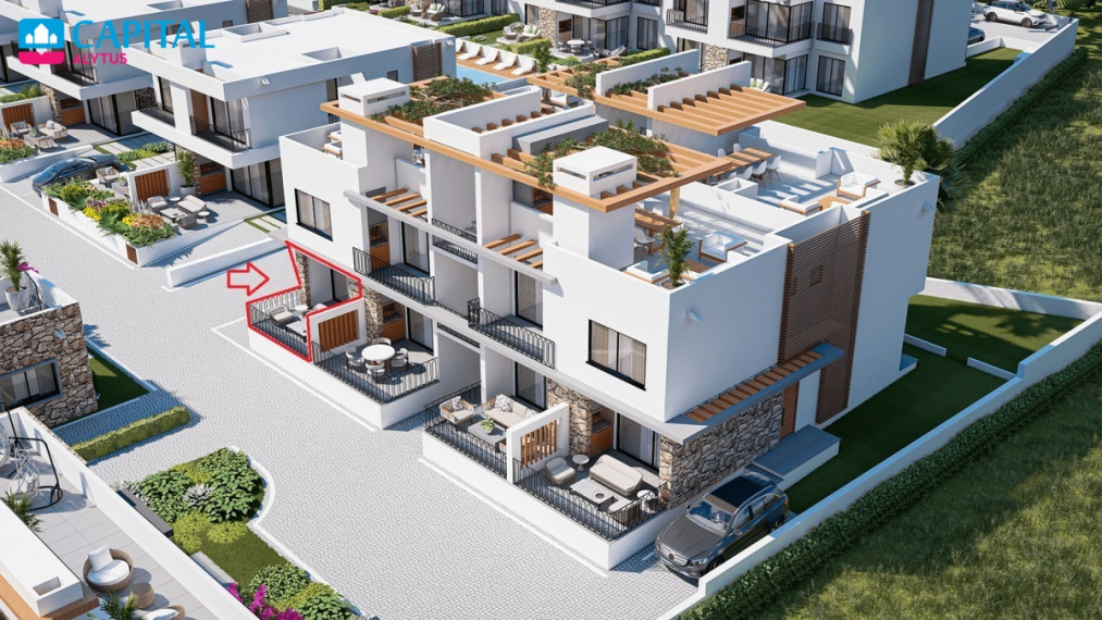 Parduodami 1+1 apartamentai su terasa Šiaurės Kipre 2