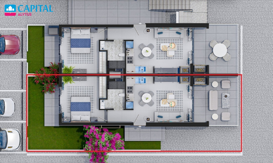 Parduodami 1+1 apartamentai su terasa Šiaurės Kipre 4