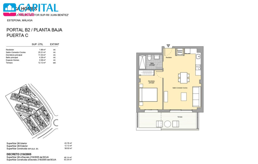 Parduodamas butas Calle Teodoro Rojo 4, 72.00 kv.m ploto, 2 kambariai 12