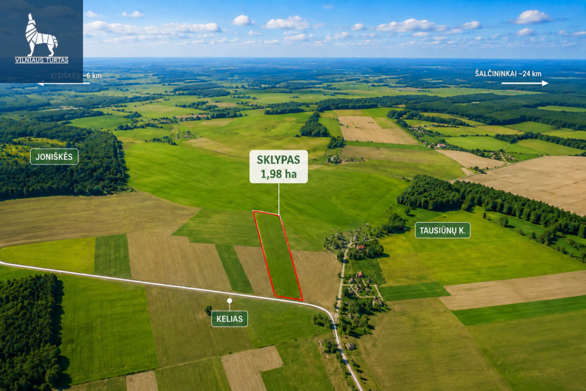 Parduodamas  sklypas Ateities g., Tausiūnų k., Šalčininkų r. sav., 198 a ploto 2