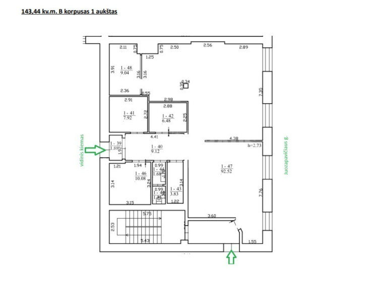 Nuomojamos kitos paskirties patalpos A. Juozapavičiaus g. , Šnipiškės, Vilniaus m., Vilniaus m. sav., 143.44 m2 ploto 6