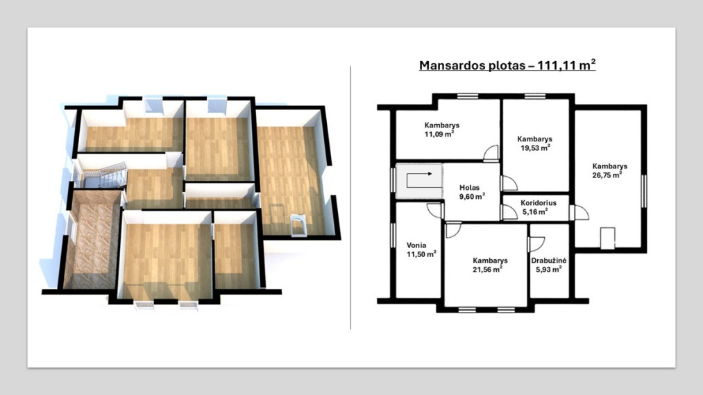 Parduodamas namas Lašų g., Šlapšilės k., Klaipėdos r. sav., 251.3 m2 ploto, 2 aukštai 52