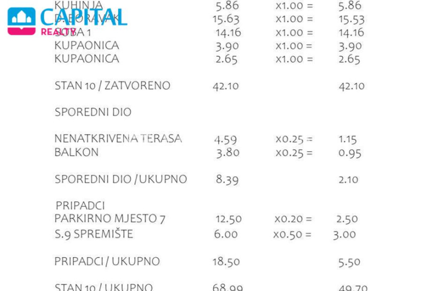 Parduodamas butas Trg Kralja Tomislava 16A , 49.70 kv.m ploto, 1 kambariai 16
