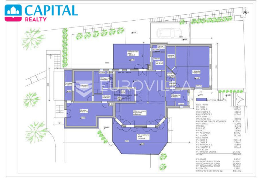 Parduodamas butas Ulica Prilesje obronak 13 , 320.00 kv.m ploto, 4 kambariai 14