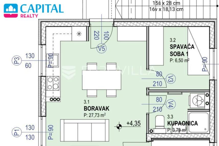 Parduodamas butas Ulica Ante Starčevića 2 , 66.00 kv.m ploto, 2 kambariai 23