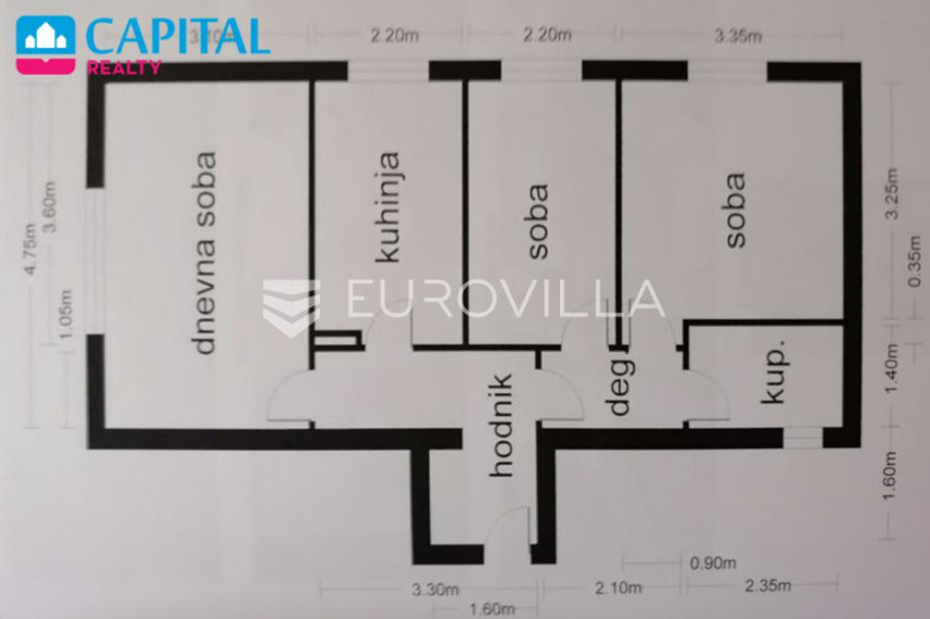 Parduodamas butas Šetalište Vladimira Nazora 1 , 53.76 kv.m ploto, 2 kambariai 11