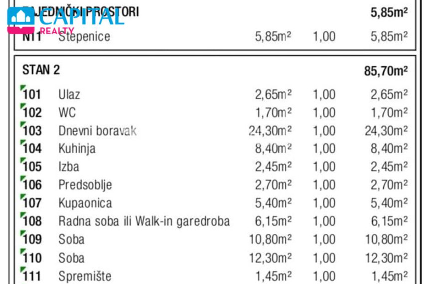 Parduodamas butas Željeznička ulica 8 , 91.00 kv.m ploto, 3 kambariai 4