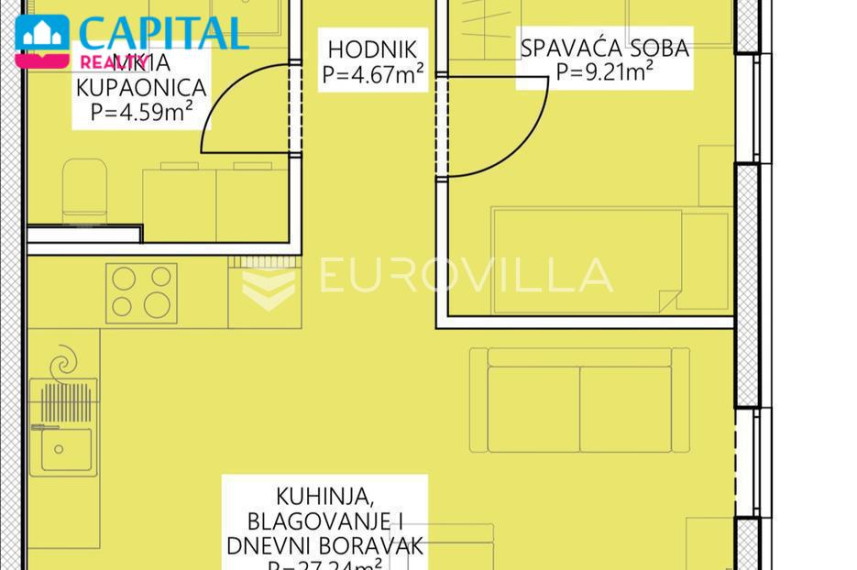 Parduodamas butas Ulica Ante Starčevića 2 , 65.00 kv.m ploto, 2 kambariai 9