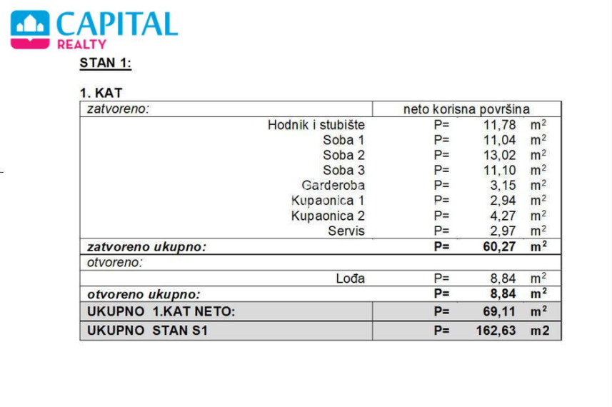 Parduodamas butas Ulica Jakova Gotovca 20 , 162.63 kv.m ploto, 3 kambariai 6