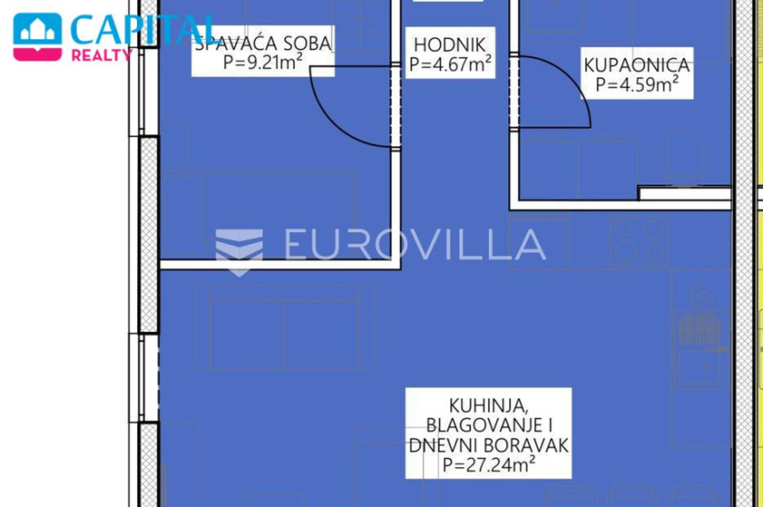 Parduodamas butas Ulica Ante Starčevića 2 , 65.00 kv.m ploto, 2 kambariai 9