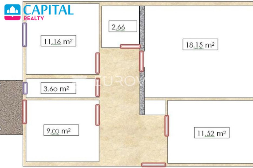 Parduodamas butas Ulica Marsovog polja 10 , 67.00 kv.m ploto, 2 kambariai 10