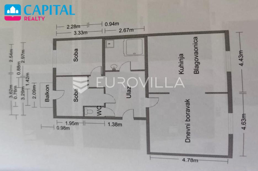 Parduodamas butas Ulica Ivana Broza 18 , 80.00 kv.m ploto, 2 kambariai 9