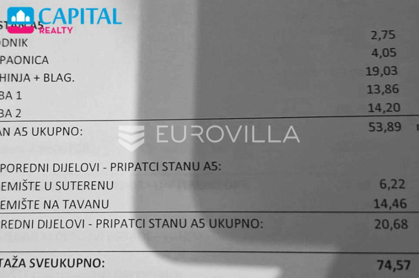 Parduodamas butas Mlinarska cesta 37 , 54.00 kv.m ploto, 1 kambariai 8