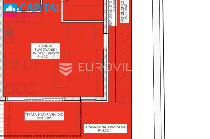 Parduodamas butas Ulica Ante Starčevića 2 , 69.00 kv.m ploto, 2 kambariai 9