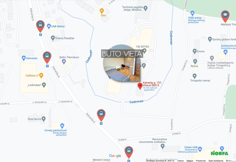 Nuomojamas butas Kalvarijų g., Vilniaus m., Vilniaus m. sav., 23 m2 ploto, 1 kambariai 12