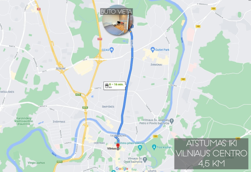 Nuomojamas butas Kalvarijų g., Vilniaus m., Vilniaus m. sav., 23 m2 ploto, 1 kambariai 13