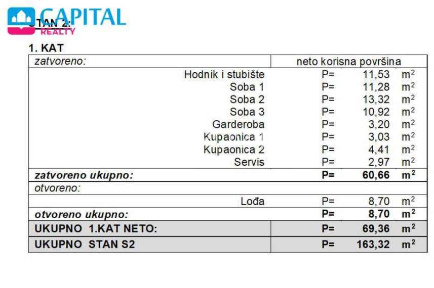 Parduodamas butas Ulica Jakova Gotovca 20 , 163.32 kv.m ploto, 3 kambariai 6
