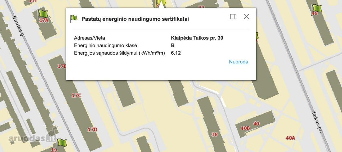 Parduodamas butas Taikos pr., Klaipėdos m., Klaipėdos m. sav., 36 m² ploto 2 kambariai 14