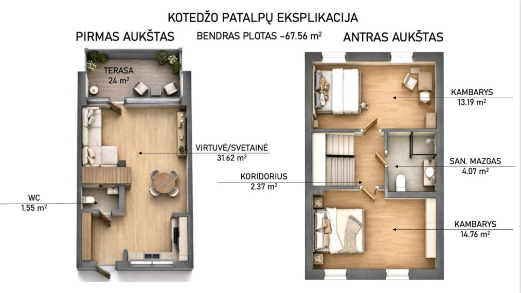 Parduodamas butas Sūduvos g., Vilniaus m., Vilniaus m. sav., 67.56 m2 ploto, 3 kambariai 25
