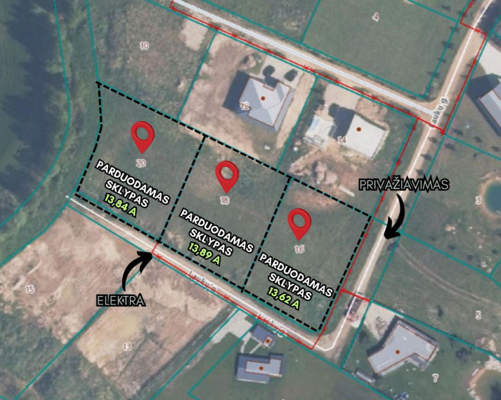 Parduodamas kitos paskirties sklypas Laukų g., Motaičių k., Šiaulių r. sav., 13.62 a ploto 2