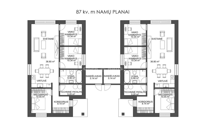 Parduodamas namas Piliavos g., Radailių k., Klaipėdos r. sav., 80 m2 ploto, 1 aukštai 7