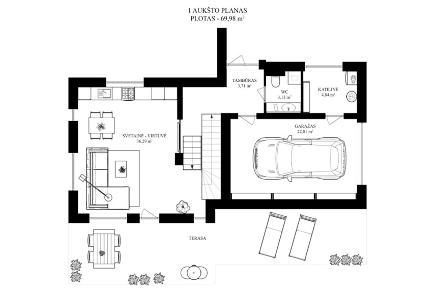 Parduodamas namas Bajorų Kelio 2-oji g., Vilniaus m., Vilniaus m. sav., 132 m2 ploto, 2 aukštai 24