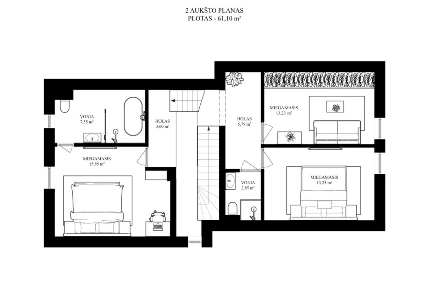 Parduodamas namas Bajorų Kelio 2-oji g., Vilniaus m., Vilniaus m. sav., 132 m2 ploto, 2 aukštai 25