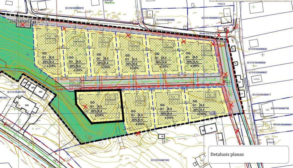 Parduodamas  sklypas Šiaurės Sodų 6-oji g., Vilniaus m., Vilniaus m. sav., 9.53 a ploto 8