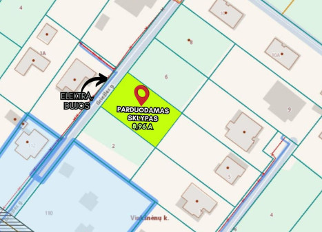 Parduodamas  sklypas Griežlės g., Vinkšnėnų k., Šiaulių r. sav., 8.96 a ploto