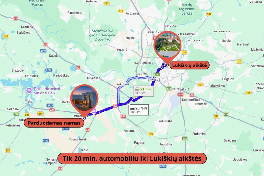Parduodamas namas Trakų r. sav., Užukampio k., Ateities g., 148 m2 ploto, 2 aukštai 32