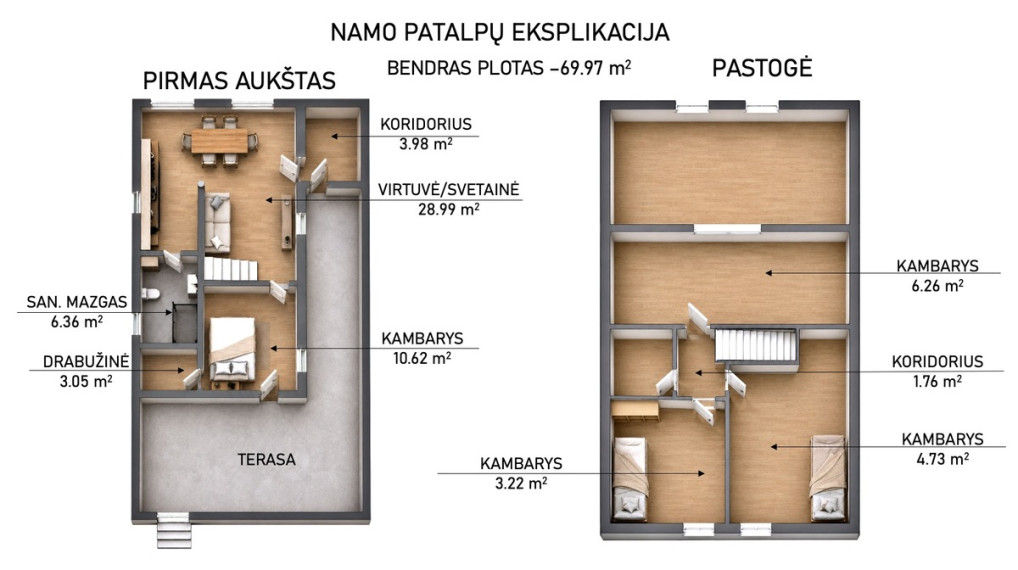 Parduodamas namas Navasiolkų I k., Širvintų r. sav., 99 m2 ploto, 2 aukštai 38