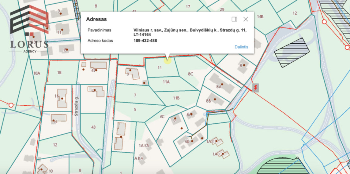 Parduodamas  sklypas Buivydiškių g., Buivydiškių k., Vilniaus r. sav., 3500 a ploto 9