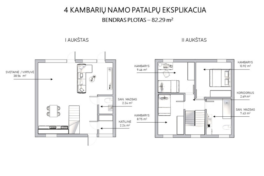 Parduodamas namas Pylimėlių g., Vilniaus m., Vilniaus m. sav., 82.29 m2 ploto, 2 aukštai 24