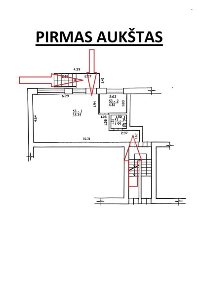 Nuomojamos kitos paskirties patalpos Vilniaus g., Centras, Panevėžio m., Panevėžio m. sav., 42.15 m2 ploto 6
