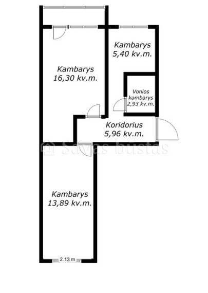 Parduodamas butas Talšos g., Šiaulių m., Šiaulių m. sav., 44.48 m2 ploto, 2 kambariai 24