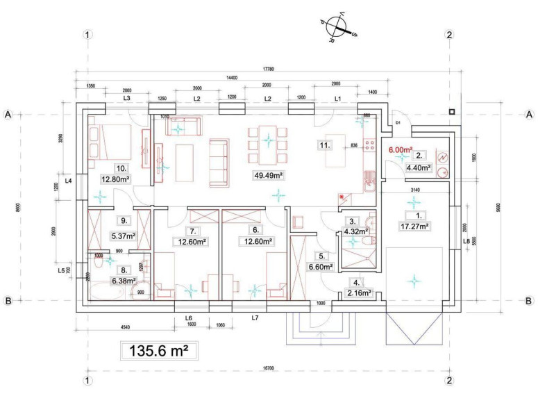 Parduodamas namas Barškių g., Paupiai, Klaipėdos m., Klaipėdos m. sav., 135.6 m2 ploto, 1 aukštai 11