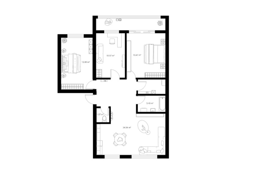 Parduodamas butas Juodšilių g., Aukštieji Paneriai, Vilniaus m., Vilniaus m. sav., 76.22 m2 ploto, 4 kambariai 19