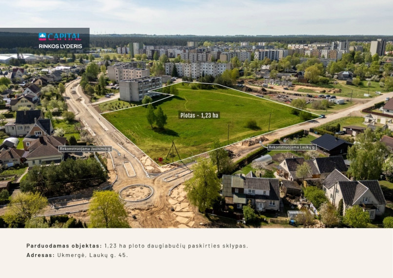 Parduodamas  sklypas Laukų g., Ukmergės m., Ukmergės r. sav., 123.14 a ploto 5