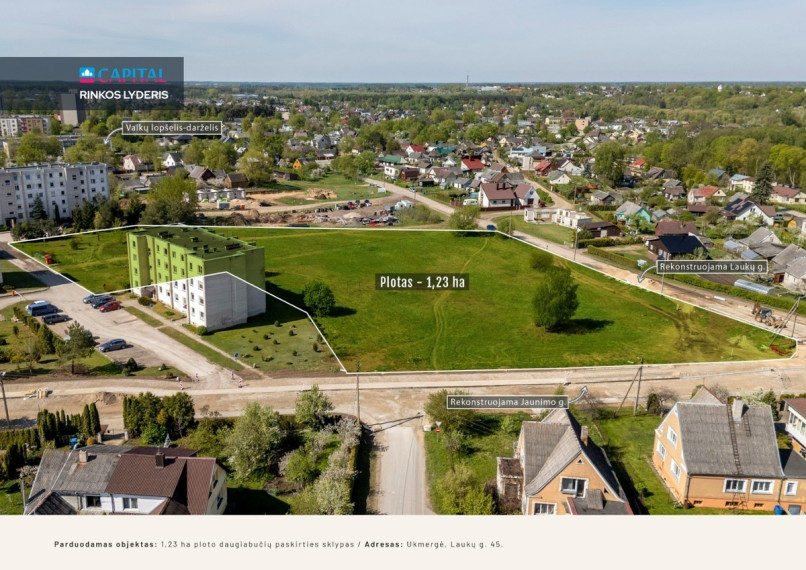 Parduodamas  sklypas Laukų g., Ukmergės m., Ukmergės r. sav., 123.14 a ploto 6