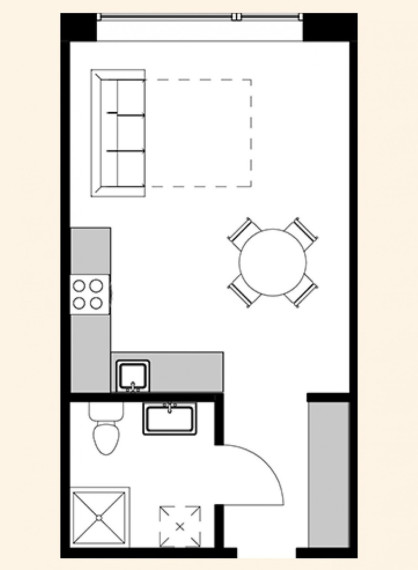 Parduodamas butas Klaipėdos apskritis, Klaipėda, Miško, Klevų g., 31.31 m2 ploto, 1 kambariai 3
